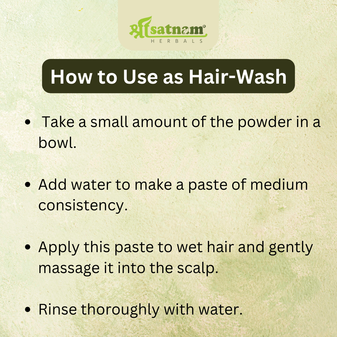 Shree Satnam Herbals Hair Wash Powder enriched with Amla, Reetha, Shikakai, Hibiscus, Manjistha, Rosemary & 9 other herbs – 200gm