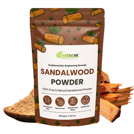 Pure Sandalwood Powder – Aromatic Ayurvedic Remedy for Cooling, Brightening & Calming Sensitive Skin (100g)
