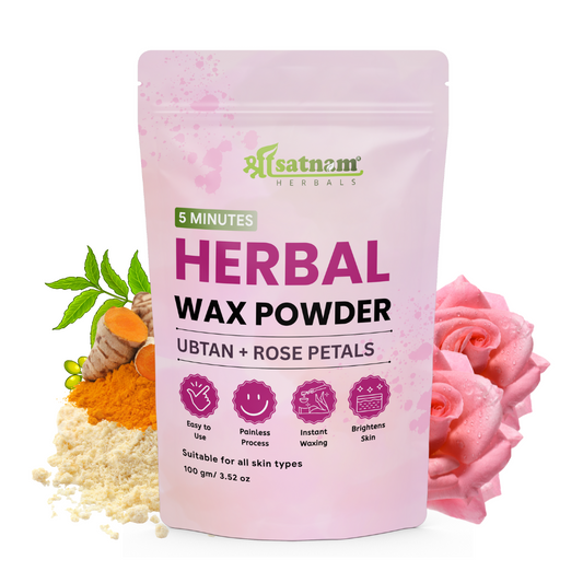 Herbal Wax Powder Painless Hair Removal & De-Tan | Ubtan, Rose & Sandalwood
