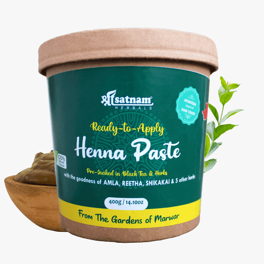 Shree Satnam Herbals PRE-SOAKED Ready-to-apply Henna Paste Kit – 400gm