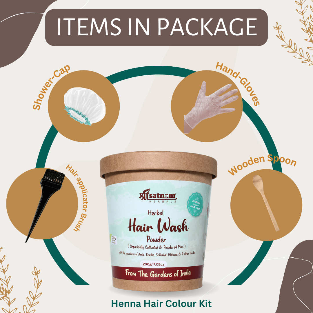 Shree Satnam Herbals Hair Wash Powder enriched with Amla, Reetha, Shikakai, Hibiscus, Manjistha, Rosemary & 9 other herbs – 200gm