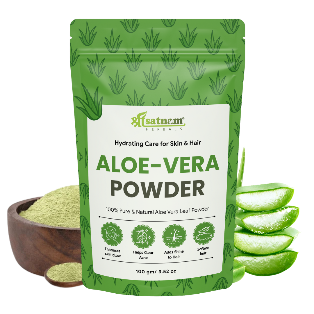 Pure Aloe Vera Powder – Hydrating Herbal Soother for Skin Repair, Sunburn Relief & Digestive Comfort (100g)