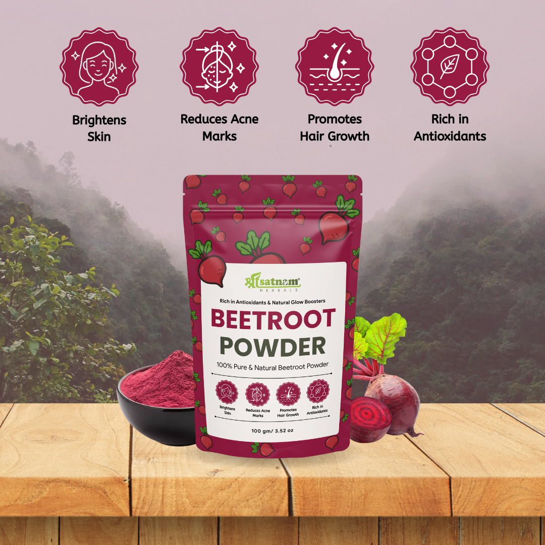Pure Beetroot Powder – Natural Superfood for Energy, Skincare, Haircare, Heart Health & overall Wellness (100g)