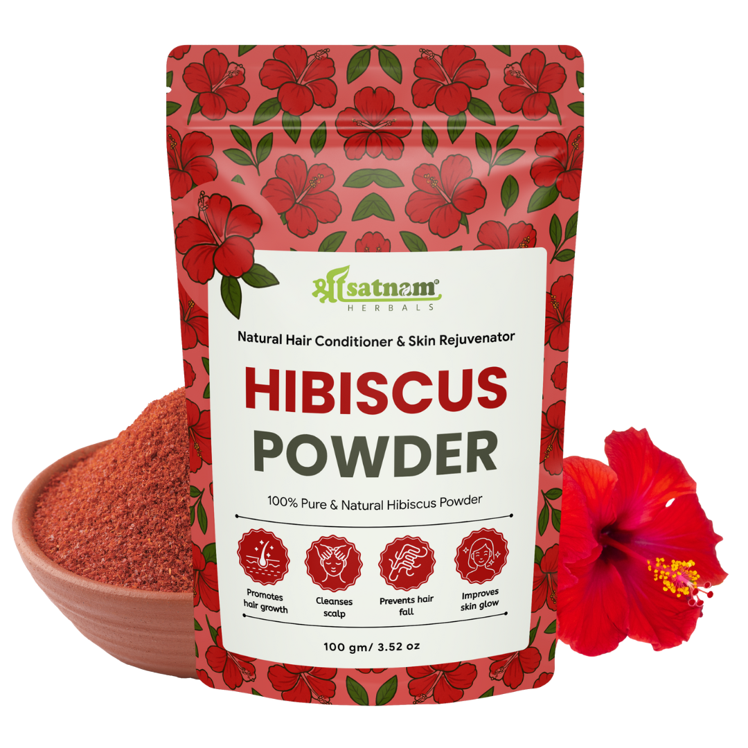 Pure Hibiscus Powder – Floral Hair Conditioner for Growth, Shine & Healthy Scalp, Skin Glow (100g)