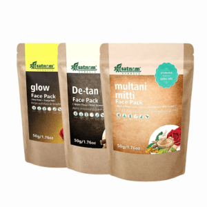 Shree Satnam Herbals Facepack Combo (Multani Mitti, De-tan, Glow) for Natural Glowing Skin & Skin Problems